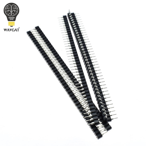10PCS 2.54mm Pin Header Female Single Row 40 Pin 2.54mm Round Pin Connector 1x40 WAVGAT ► Photo 1/6