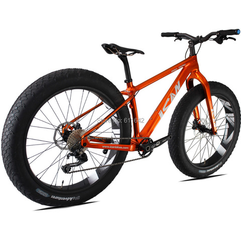 ICANBikes carbon complete bicycle Golden color popular fulling snow bike fatbike wheels and frameset ► Photo 1/6