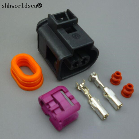 shhworldsea 1pcs 3.5mm 2 pin electrical auto wire Connector for VW Passat Golf A3 A4 A6 Horn Plug 4D0971992  4D0 971 992 ► Photo 1/4