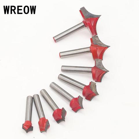 VGroove Milling Cutter Tool Router Bit 6Handle Double-edged Cutting Design CNC Engraving End Woodwork Round Shank Tip Mouth Mill ► Photo 1/6