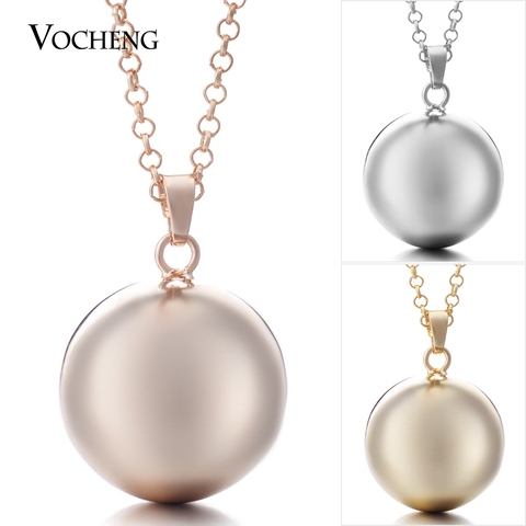 Vocheng Angel Bola Simple Brand Design Floating Locket Pendant Necklaces with Stainless Steel Chain VA-054 ► Photo 1/4