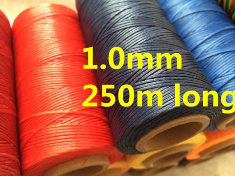 LX001 1.0mm Wide 150D 250m Long Waxed Threads Wax String for Leather Swewing ► Photo 1/5