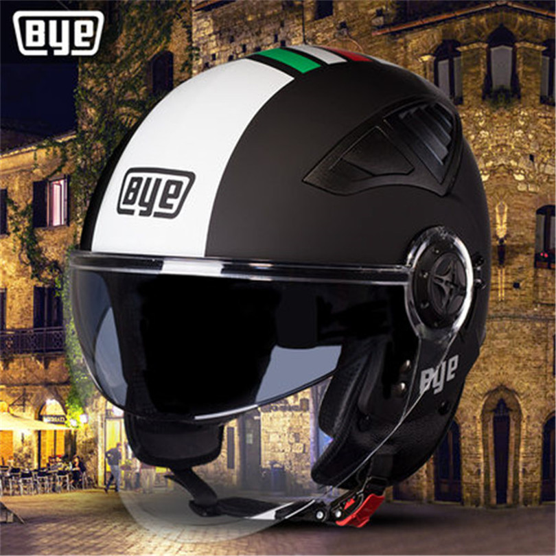 HOT sale Open Face Half PU Leather Helmet Moto Motorcycle Helmets vintage  Motorbike Headgear Casque Casco For helmet - AliExpress