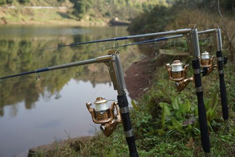 Free shipping Sea River Lake Stainless Steel Automatic Fishing Rod High Quality 1.8M 2.1m 2.4m 2.7m Fish Pole Fishing Outdoor ► Photo 1/6