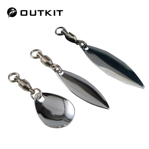 OUTKIT 6 Pcs/lot Lure DIY For Spinner Spoon Lures Frogs VIB Reflective Stainless Steel Sheet Noisy Spoons Fishing Accessories ► Photo 1/6