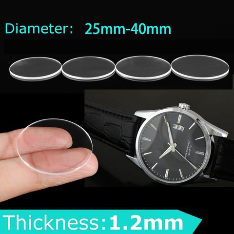 25mm-40mm Watch Glass 5pcs Anti-scratch Transparent Round Crystal Glass Part For Watch Repair Size 34.5mm 36mm 37mm 38mm 39mm ► Photo 1/6