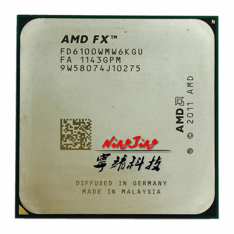 AMD FX-Series FX 6100 3.3 GHz Six-Core CPU Processor FD6100WMW6KGU Socket AM3+ ► Photo 1/1