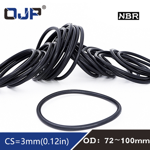 10PC/lot Rubber Ring NBR Sealing O Ring OD72/75/80/85/90/95/100*3mm O-Ring Seal Nitrile Gaskets Oil resistance Rings Washer ► Photo 1/6