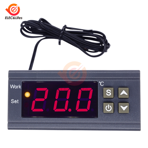 Digital Thermostat MH1210W AC 110-220V DC 9-72V 10A temperature controller switch temp meter Thermoregulator for incubator box ► Photo 1/6