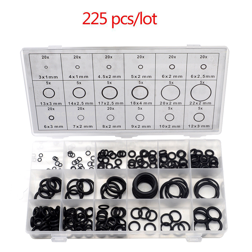 Washer Gasket Ring Seal Set 250pcs 7 sizes Assortment Kit Durable 