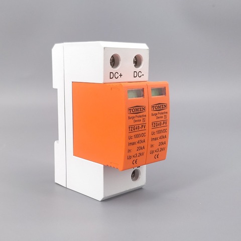 SPD DC 1000V 20KA~40KA  House Surge Protector Protective Low-voltage  Arrester Device ► Photo 1/6