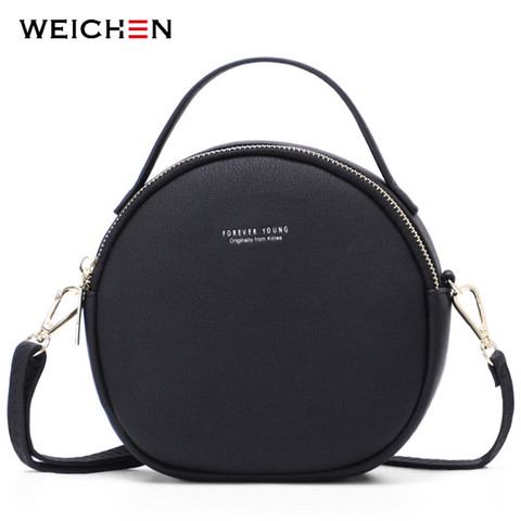 WEICHEN NEW Circular Design Women Shoulder Bag Leather Crossbody Messenger Bags Female Round Bolsa Fashion Ladies Handbag ► Photo 1/6