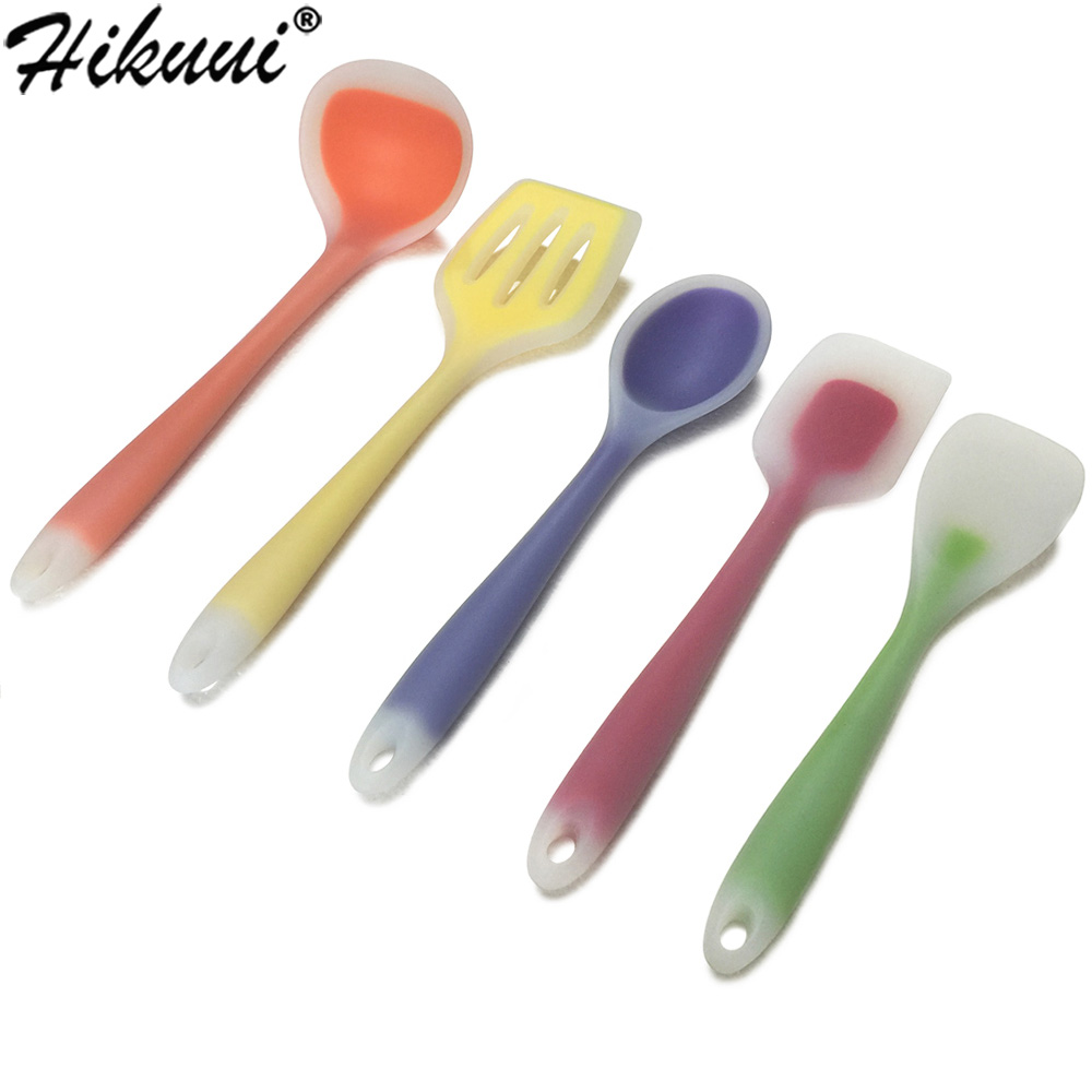 1Pc Kitchen Utensil Silicone Spoon Heat Resistant Baking Cooking TYPE