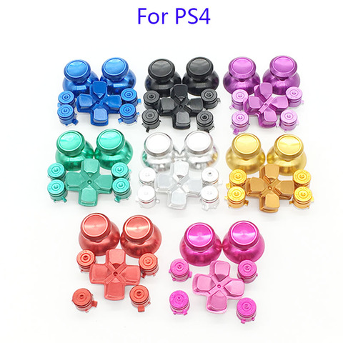 For Dualshock 4 PS4 Pro Slim Controller Red Metal Analog Sticks Aluminum Dpad Action Buttons For Playstation 4 Gamepad ► Photo 1/6