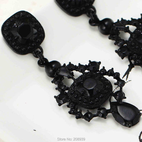 Women's Fashion Earrings Black Resin Earring Sweet Dangle Earring For Women Girls E625 ► Photo 1/3