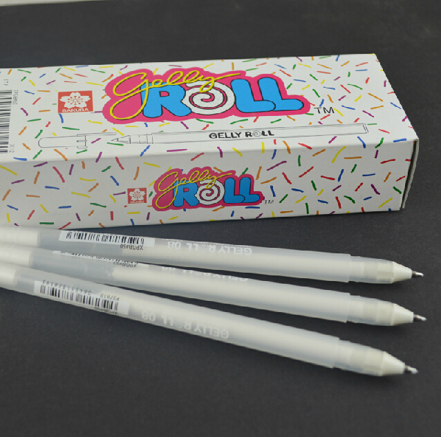Sakura Gelly Roll Gel Pen White Color  Roll Liner Pen Highlighter - Liner  Pen - Aliexpress
