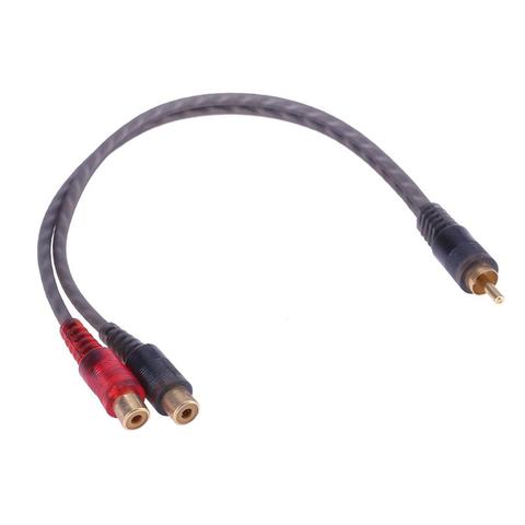 2 RCA Male to 1 RCA Female OFC Cable 1 RCA Female to 2 RCA Male Y Splitter Cord for Car Audio System Subwoofer DVD MP3 player ► Photo 1/6