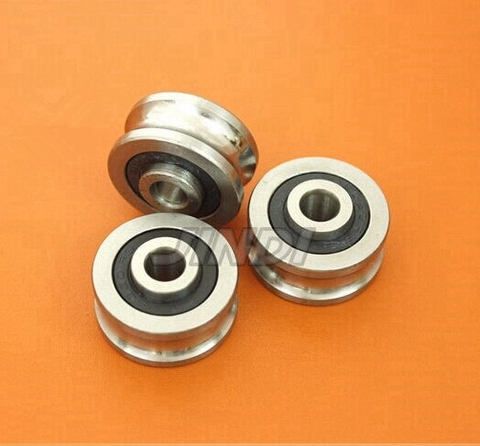 10pcs  SG35  U Groove pulley ball bearings SG8RS  12*42*19 mm Track guide roller bearing ( double row balls) ABEC-5 ► Photo 1/1