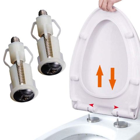 2pcs DIY Toilet Seat Hinges Screws WC Hole Fixing Fit Toilet Seats Hinges Repair Tools 2pcs ► Photo 1/6