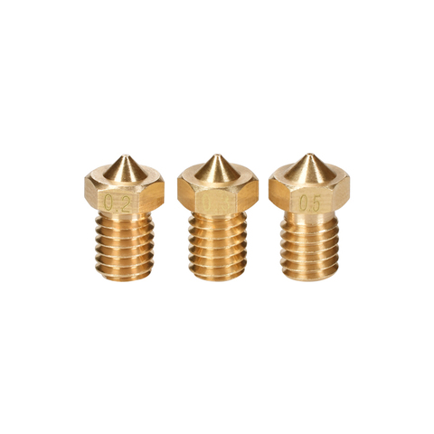 3D V6 Brass Nozzle 0.2 0.25 0.3 0.4 0.5 0.6 0.8 1mm For 3D V5 V6 J-head Hotend 1.75mm 3mm Filament Extruder For 3D Printer Parts ► Photo 1/6