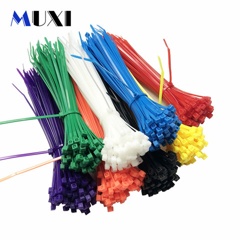 100Pcs/pack 3*150 High Quality width 2.5mm White BLack Self-locking Plastic Nylon Cable Ties,Wire Zip Tie ► Photo 1/6