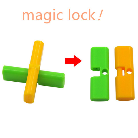 1pc magic trick props magical cross interesting lock automatically unlock close-up stage performance toy ► Photo 1/5