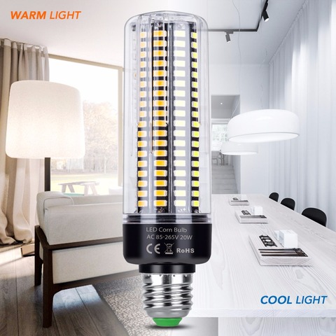 E27 LED Corn Lamp E14 220V High Lumen LED Light Bulb 110V 28 40 72 108 132 156 189leds Energy Saving Lighting No Flicker SMD5736 ► Photo 1/6