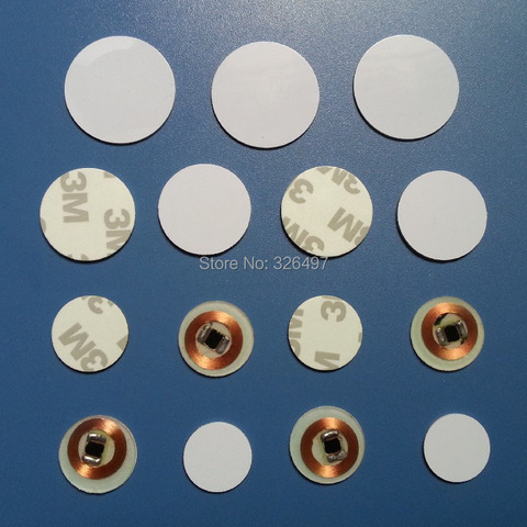 125khz RFID EM4305 T5577 5200 3M Adhesive Stickered Coin Card Rewritable Copy Clone Card(25mm) ► Photo 1/4