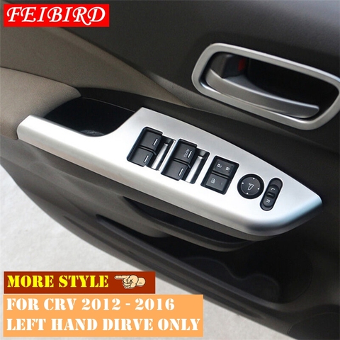 Interior For Honda CRV CR-V 2012 2013 2014 2015 2016 Door Handle Holder Window Lift Button Switch Decoration Panel Cover Trim ► Photo 1/6