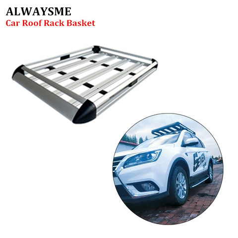 ALWAYSME 130X90CM Aluminum Car Top Hitch Mounted Cargo Carrier Rack Luggage Basket With Mount Parts Silver Color Or Black Color ► Photo 1/6