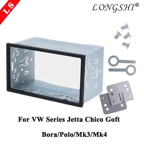 Double 2 Din Hardware Car Stereo Radio Fascia Frame for VW Series Jetta Chico Golf Bora/Polo/MK3/MK4 Car Kit Stereo ► Photo 1/6