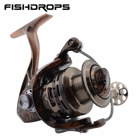 Fishdrops Spinning Fishing Reel Metal Body Spinning Reels Max Drag16.53LB/22.0LB Fishing Wheel Pesca Big Promotion Coil ► Photo 1/1