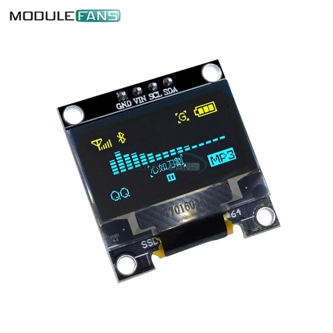 128X64 128*64 0.96 Inch I2C IIC Serial Yellow Blue OLED LED Display Module Compatible For Arduino STM32 Controller Driver Board ► Photo 1/6
