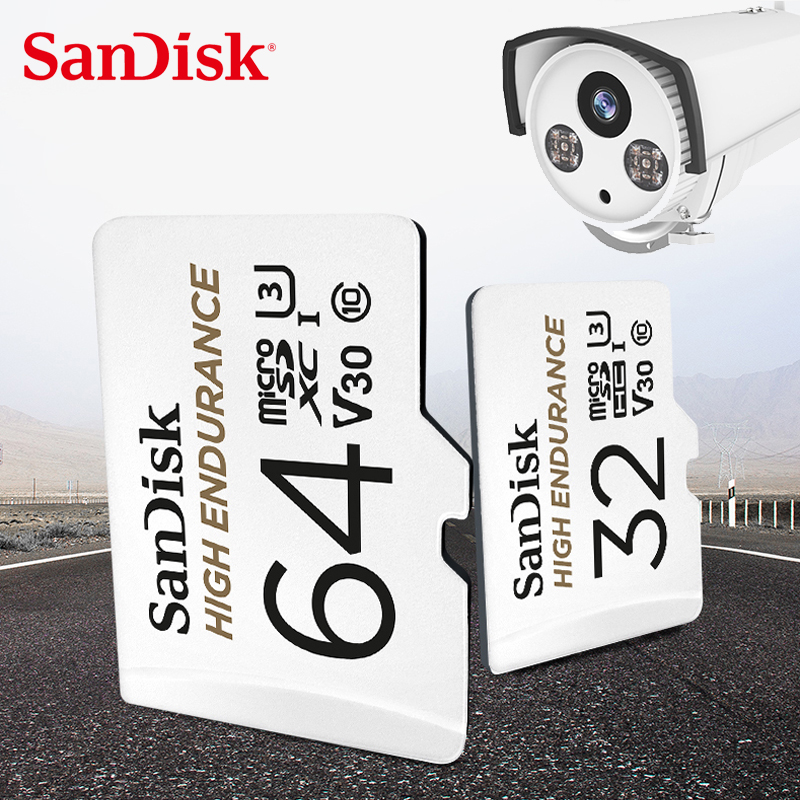 Elektrisk Flad Slik Price history & Review on SanDisk High endurance memory card 64GB 128GB  256GB Class 10 video speed U3 V30 Up to 100MB/s microSD Card 32GB U1 Full  HD 4K | AliExpress Seller -