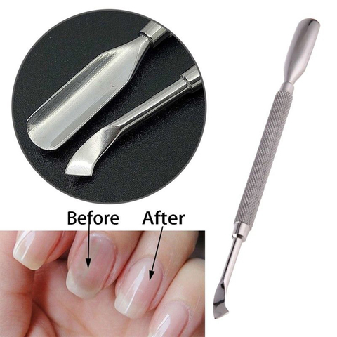 New Nail Cuticle Pusher Stainless Steel UV Gel Polish Remover Double Sided Finger Dead Skin Push Cutter Manicure Tool ► Photo 1/6