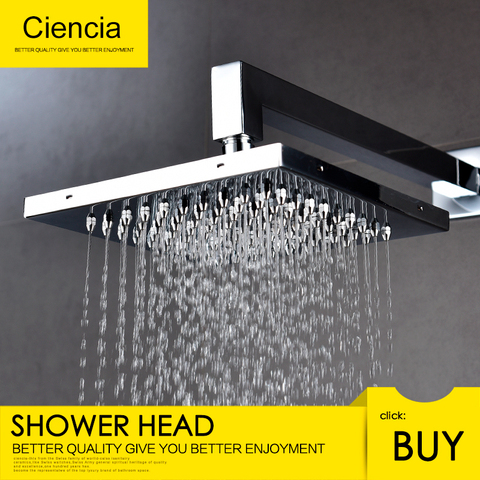 Free shipping square and round  brass brushed chrome  wall-mounted  pressuried shower head for bathroom ► Photo 1/6