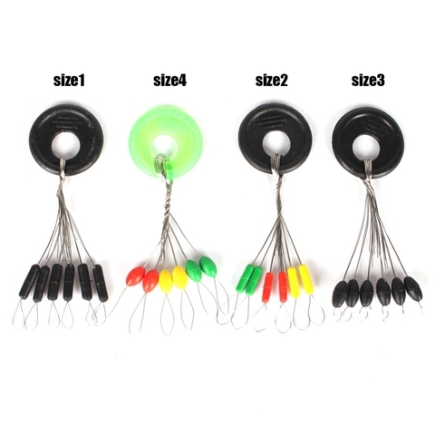 10Set (6 Beans in 1 Set)  14 sizes Space Beans Rubber Oval Stopper Connector Line Buoys Fishing Bobber Float Fishing Accessories ► Photo 1/6