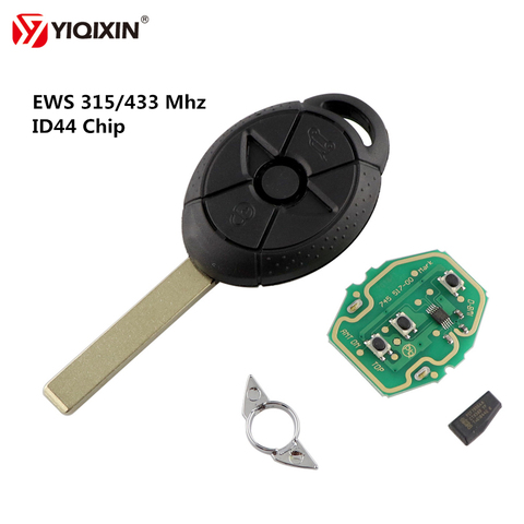 YIQIXIN 3 Button Keyless Entry EWS System Remote Car Key 315/433MHz ID44-PCF7935 Chip For BMW MiNi Cooper S R50 R53 2005-2007 ► Photo 1/5