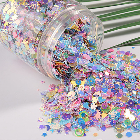 10g/Pack Mix Macaroon Colors Nail Sequins For Craft Glittering Star Heart Sakura Sequin Paillettes DIY Manicure Nail Art Decor ► Photo 1/6