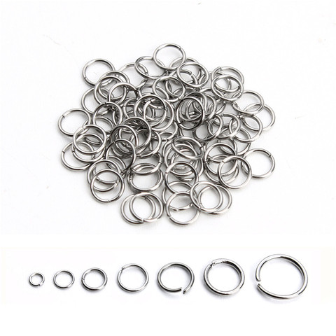 200pcs/lot Stainless Steel link loop Rings Mix Sizes Open Jump Ring 3 4 5 6 7 8 10mm for DIY Jewelry Materials Connectors F3703 ► Photo 1/6