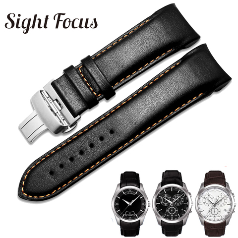 Original Calfskin Leather Men Watchband 1853 for Tissot Watch Strap T035410A 407A Couturier 22 23 24mm Watch Bands Belt Bracelet ► Photo 1/6
