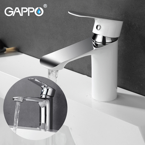 GAPPO Basin Faucets white chrome waterfall Faucets sink faucet taps mixer bathroom faucet water taps mixer deck mounted ► Photo 1/1