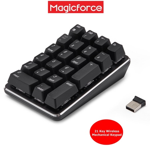 Magicforce Smart 21 Key 2.4G Wireless/Bluetooth Mechanical Numeric Keypad Notebook,Desktop,Financial Accounting Wireless Keypad ► Photo 1/6