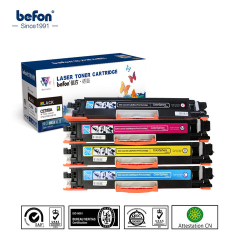 befon CE310A CE311A CE312A CE313A 126A Color Toner Cartridge Compatible for HP LaserJet Pro CP1025 M275 100 MFP M175a M175nw ► Photo 1/5