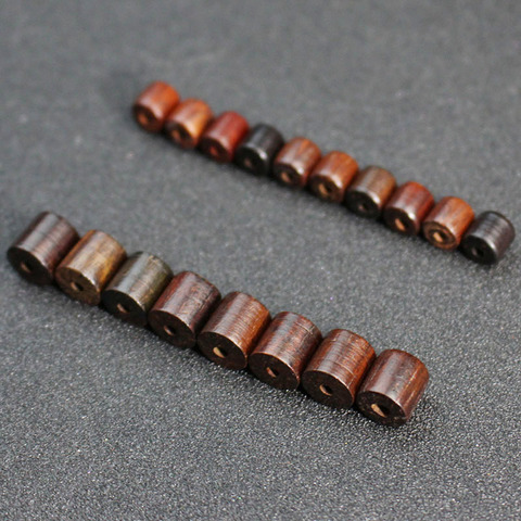 50pcs/lot Rosewood/Sandalwood/Wenge Wood Spacer Beads 6x6 8x8mm Cylinder Craft Wooden Charm Beads DIY Jewelry Making Findings ► Photo 1/6