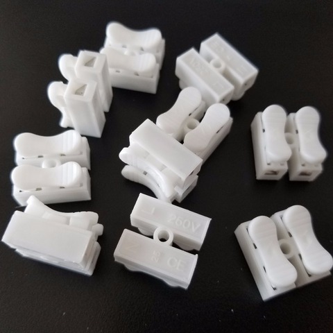 10pcs/bag G7 White Color Model CH-2 Wire Connector Voltage 250V Wiring Terminal Block Free Russia Shipping ► Photo 1/5