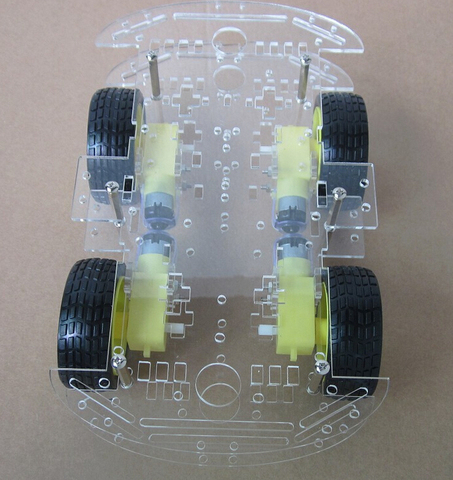 Free shipping 4WD Smart Robot Car Chassis Kits for arduino with Speed Encoder New ► Photo 1/6