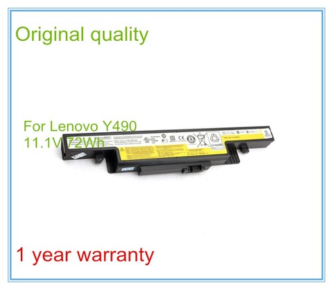 Original Laptop Batteries for  Y490 Y490P Y400 Y410 Y410P Y510P Y400N Y500 Y500N Y430P battery 72WH 6700mah L11S6R01 ► Photo 1/1