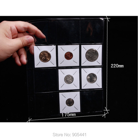 10 x Coin Holder Flips 12 Pocket Album Pages Conventional Size Exclusive Sales Suitable for Paper Coin Holders Flips ► Photo 1/6