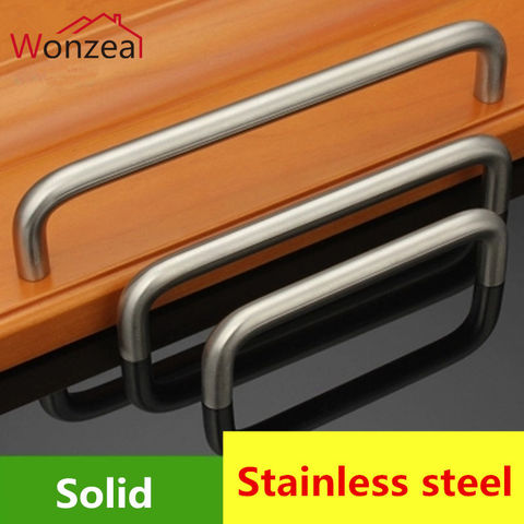 Hole CC 64/96/128/160/192mm Stainless Steel Handle Solid Furniture Pull Cabinet Drawer Handle for Wardrobe Hardware Accessories ► Photo 1/6